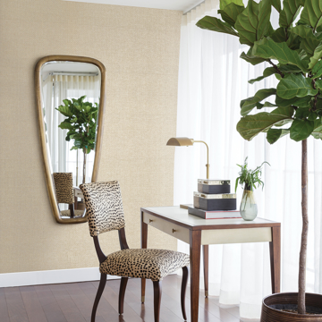 Show details for Aki Silver Paper Weave Basketweave Grasscloth Wallpaper