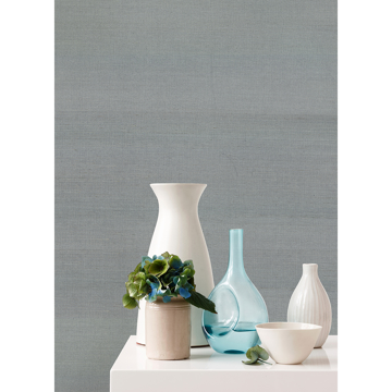 Show details for Mirador Light Blue Sisal Grasscloth Wallpaper