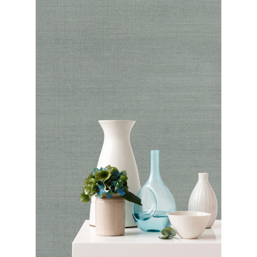 Show details for Zhejiang Aquamarine Sisal Grasscloth Wallpaper