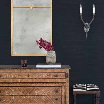 Show details for Peninsula Navy Sisal Grasscloth Wallpaper