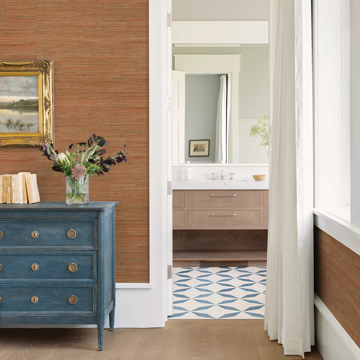 Show details for Shuang Coral Handmade Grasscloth Wallpaper