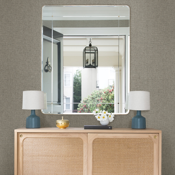 Show details for Madoka Dark Grey Paper Weave Grasscloth Wallpaper