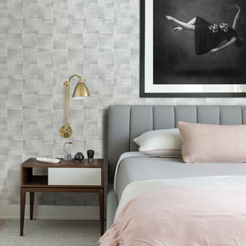 Show details for Ting Light Blue Lattice Wallpaper