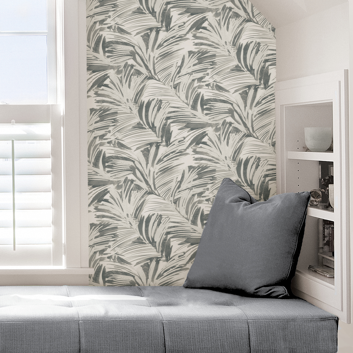 NUS4450 Grey Palima Peel and Stick Wallpaper by NuWallpaper