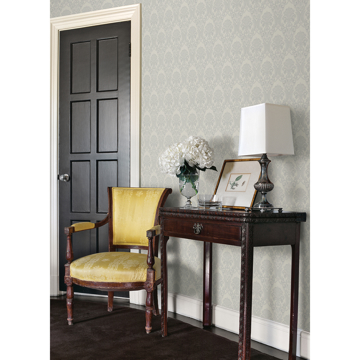 Show details for Renatta Silver Damask Wallpaper