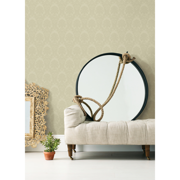 Show details for Renatta Gold Damask Wallpaper