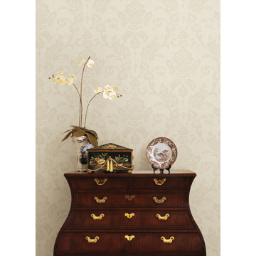 Show details for Antonella Rose Gold Scroll Wallpaper