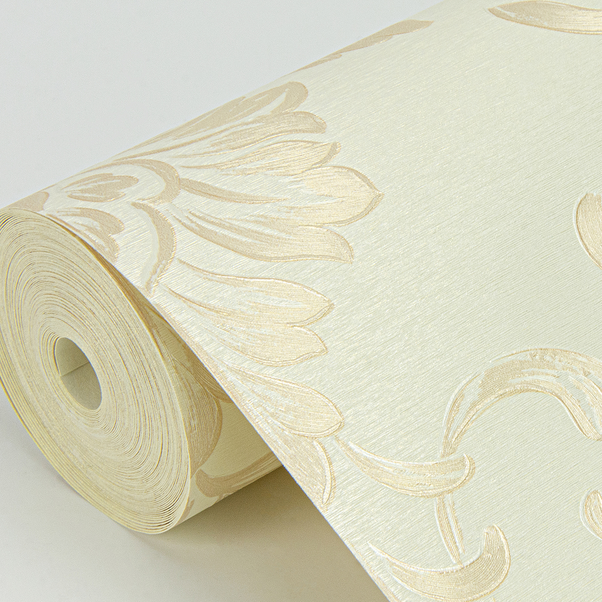 405821788 Antonella Gold Scroll Wallpaper by Sirpi