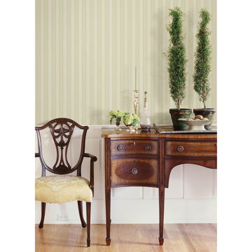 Show details for Zeta Light Yellow Moire Stripe Wallpaper