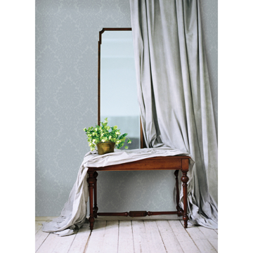 Show details for Betina Light Blue Damask Wallpaper