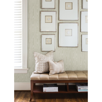 Show details for Angelina Silver Moire Wallpaper
