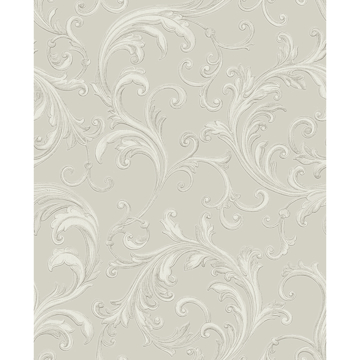 Picture of Noemi Silver Acanthus Wallpaper