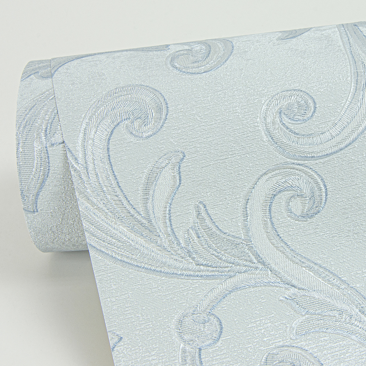 405824836 Noemi Light Blue Acanthus Wallpaper by Sirpi