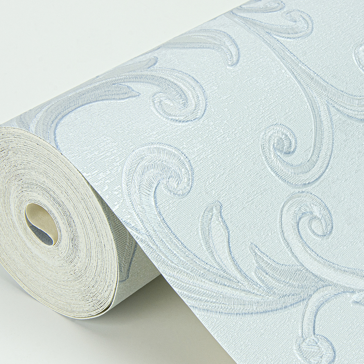 4058-24836 - Noemi Light Blue Acanthus Wallpaper - by Sirpi