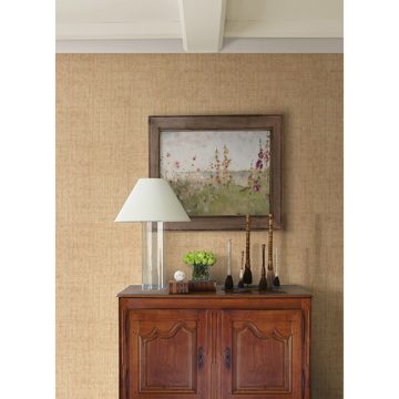 Show details for Caviar Beige Basketweave Wallpaper