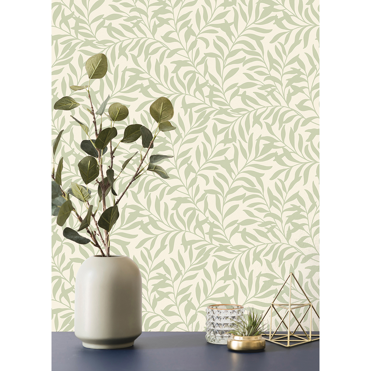 M1667 Salix Sage Leaf Wallpaper by Brewster