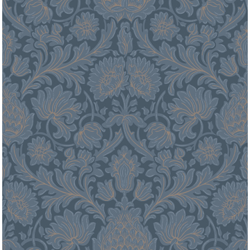 Picture of Bamburg Dark Blue Floral Wallpaper