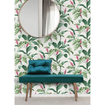 Show details for Meridian Parade Green Tropical Leaves Wallpaper