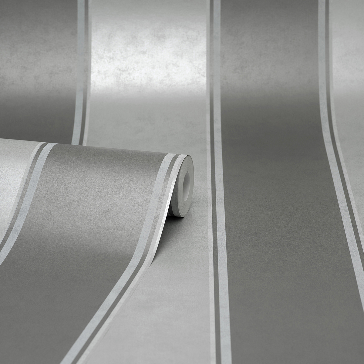 M1709 Rydia Grey Stripe Wallpaper by Brewster