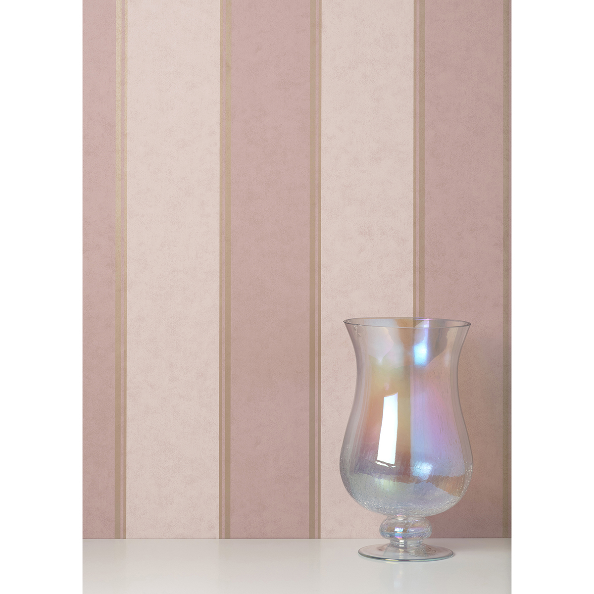 M1710 Rydia Pink Stripe Wallpaper by Brewster