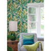 Picture of Turquoise Feuilles Peel and Stick Wallpaper