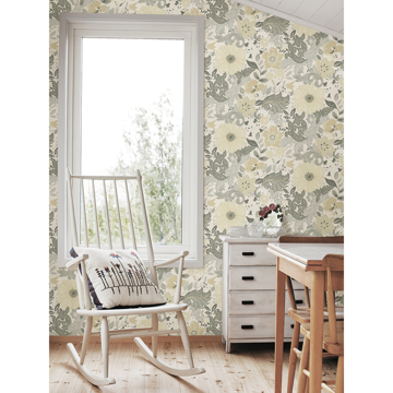 Show details for Victoria Pastel Floral Nouveau Wallpaper