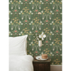 Picture of Froso Green Garden Damask Wallpaper