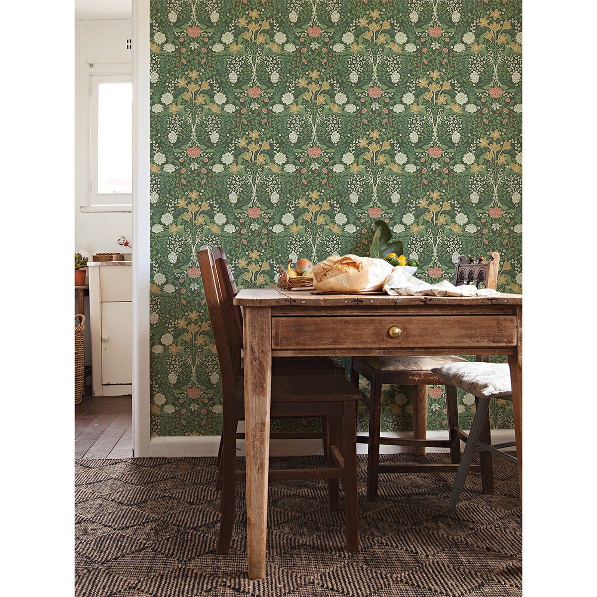 2999-24102 - Froso Green Garden Damask Wallpaper - by A-Street Prints