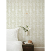 Picture of Akira Taupe Leaf Wallpaper