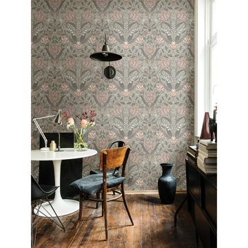 Show details for Filippa Grey Tulip Wallpaper