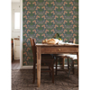 Picture of Kurre Blue Woodland Damask Wallpaper