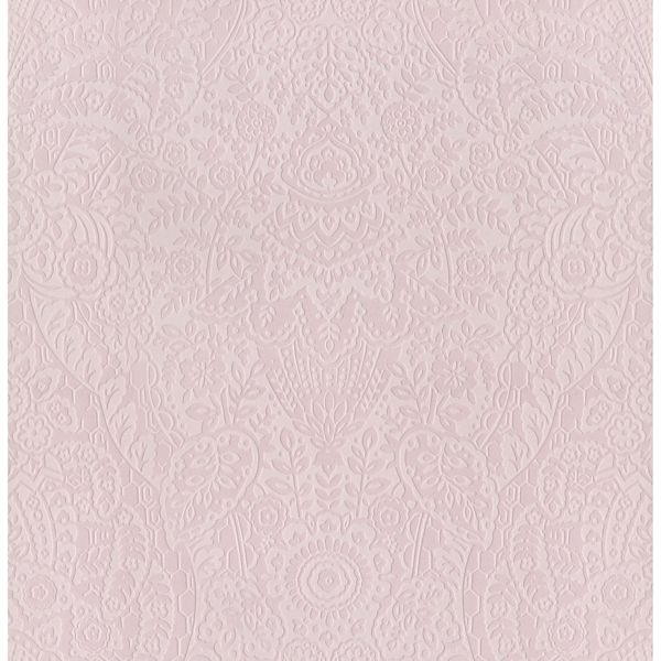 2973-87368 - Maris Pink Flock Damask Wallpaper - by A-Street Prints
