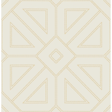 Picture of Voltaire Gold Beaded Geometric Wallpaper