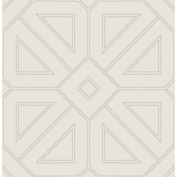 Picture of Voltaire Grey Beaded Geometric Wallpaper