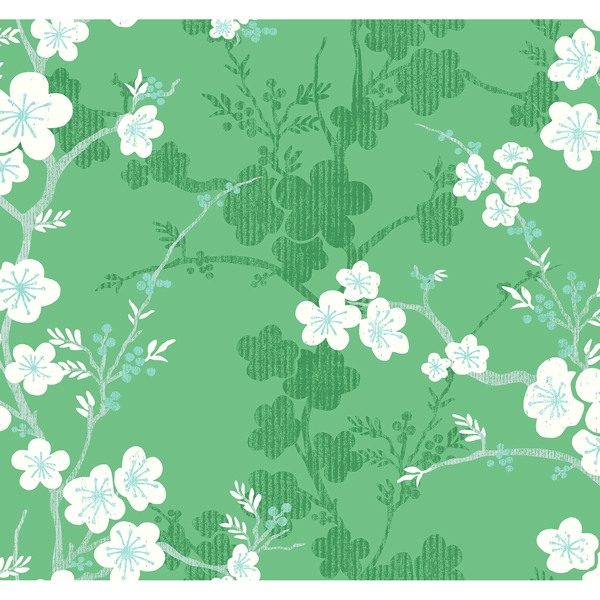 Picture of Nicolette Green Floral Trail Wallpaper