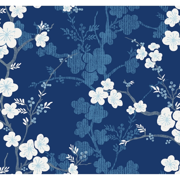Picture of Nicolette Navy Floral Trail Wallpaper
