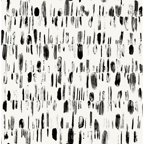 Picture of Dwell Black Brushstrokes Wallpaper
