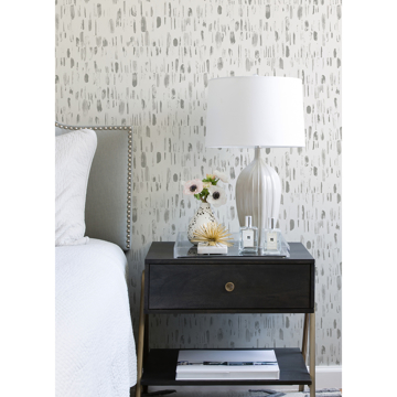 Show details for Dwell Grey Brushstrokes Wallpaper