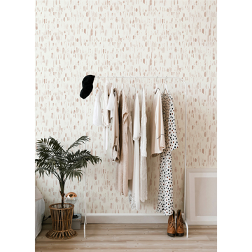 Show details for Dwell Pink Brushstrokes Wallpaper