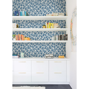 Show details for Electra Blue Leopard Spot String Wallpaper
