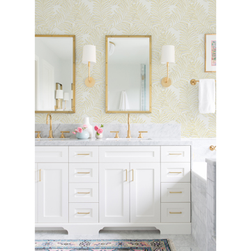 Show details for Finnley Yellow Inked Fern Wallpaper