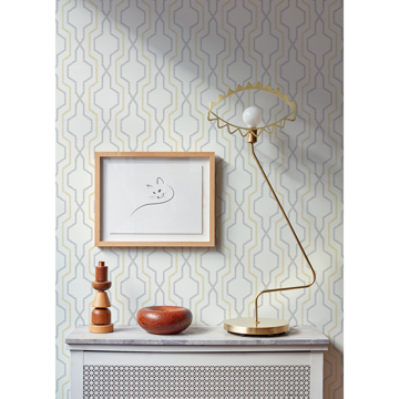 Show details for Rion Yellow Trellis Wallpaper