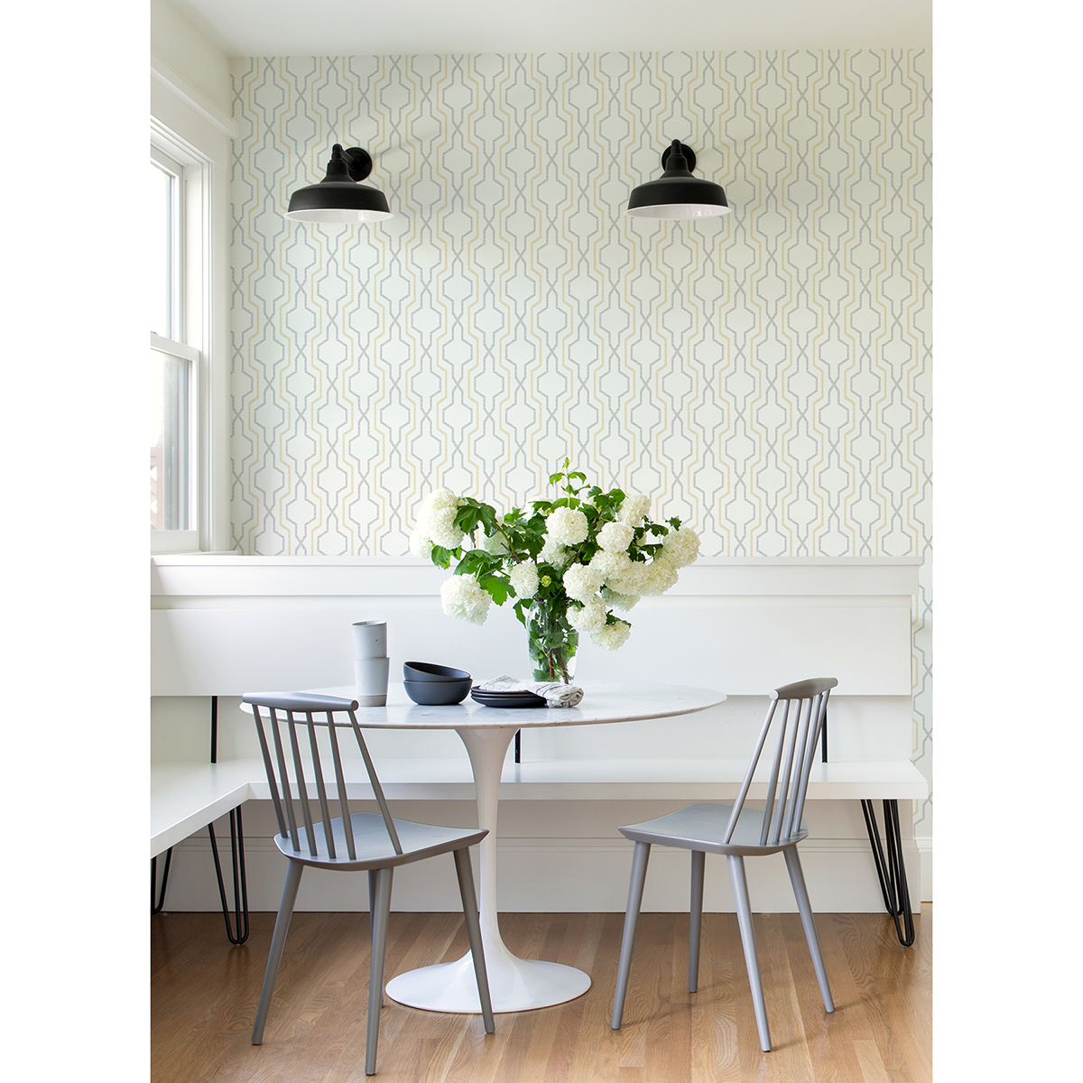 297390604 Rion Yellow Trellis Wallpaper by AStreet Prints
