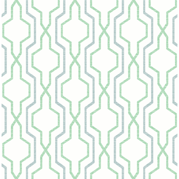 Picture of Rion Green Trellis Wallpaper