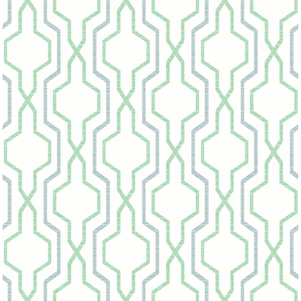 Picture of Rion Green Trellis Wallpaper