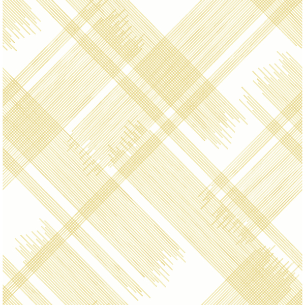 Picture of Zag Yellow Modern Plaid Wallpaper