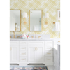 Picture of Zag Yellow Modern Plaid Wallpaper