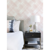 Picture of Zag Pink Modern Plaid Wallpaper