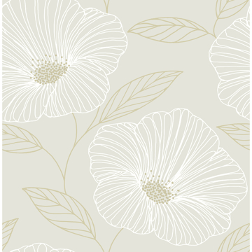 Picture of Mythic Dove Floral Wallpaper