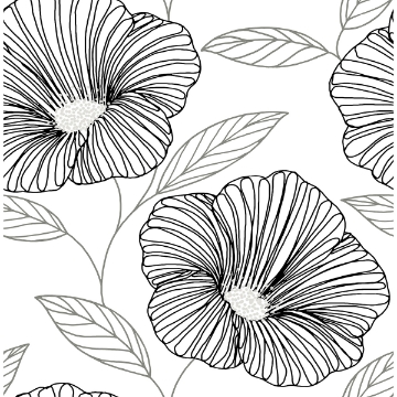 Picture of Mythic Black Floral Wallpaper